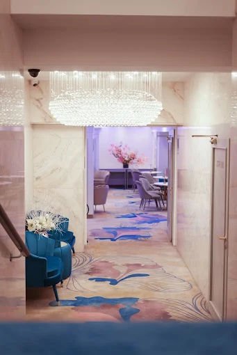Chandelier hallway